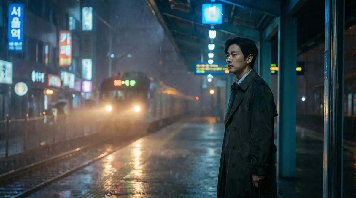 韩国伦理电影经典场景 - 雨夜车站，今日黑料 馆藏影像
